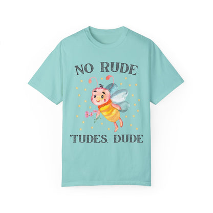 No Rude Tudes Dude: T-Shirt