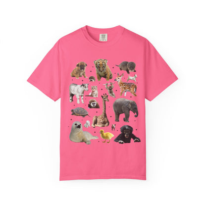 Nostalgic Baby Animal Tee Shirt for Animal Lover