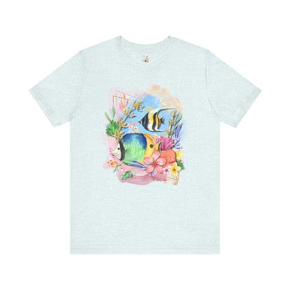 Ocean Tee Shirt with Fish