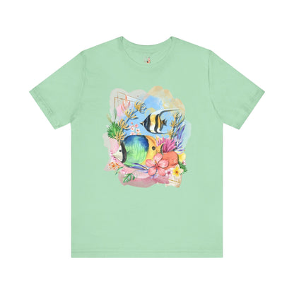 Ocean Tee Shirt with Fish