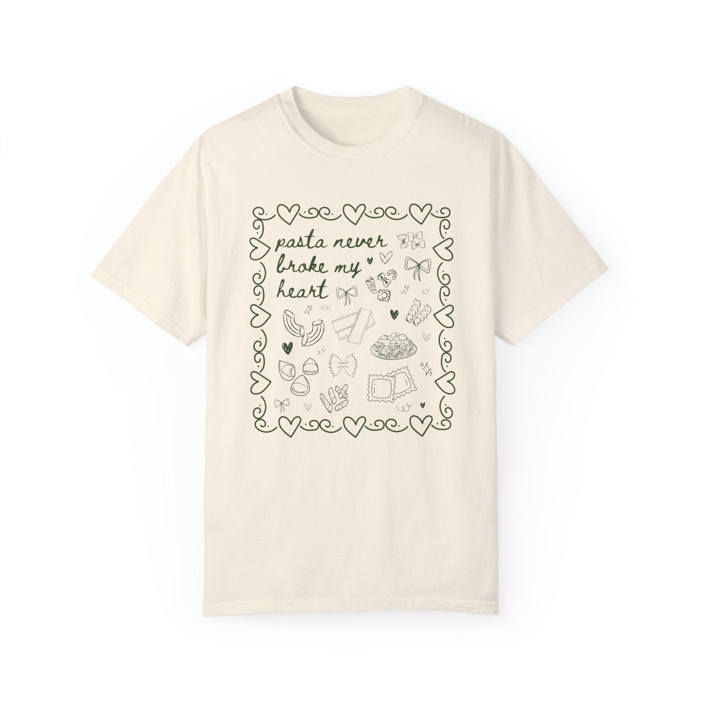 Pasta Never Broke My Heart Italian Food Dinner Club Tee