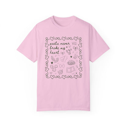 Pasta Never Broke My Heart Italian Food Dinner Club Tee
