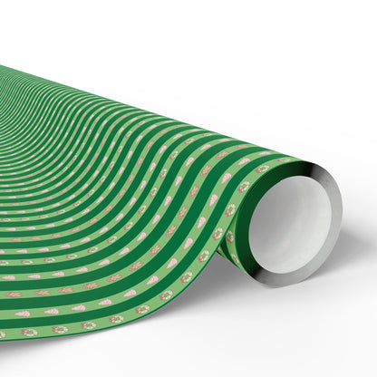 Pink and Green Christmas Wrapping Paper