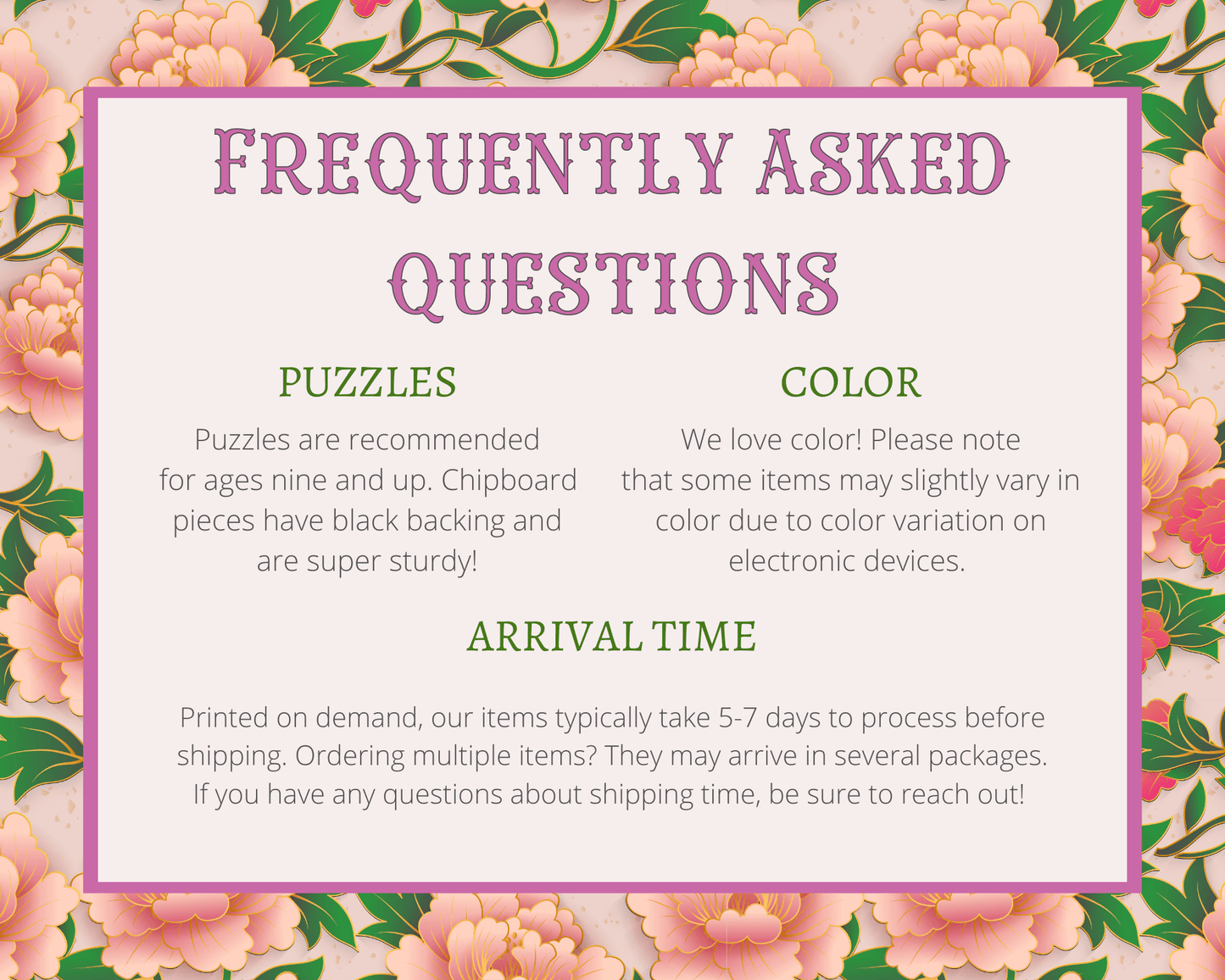 Pink Carnation Flower Puzzle