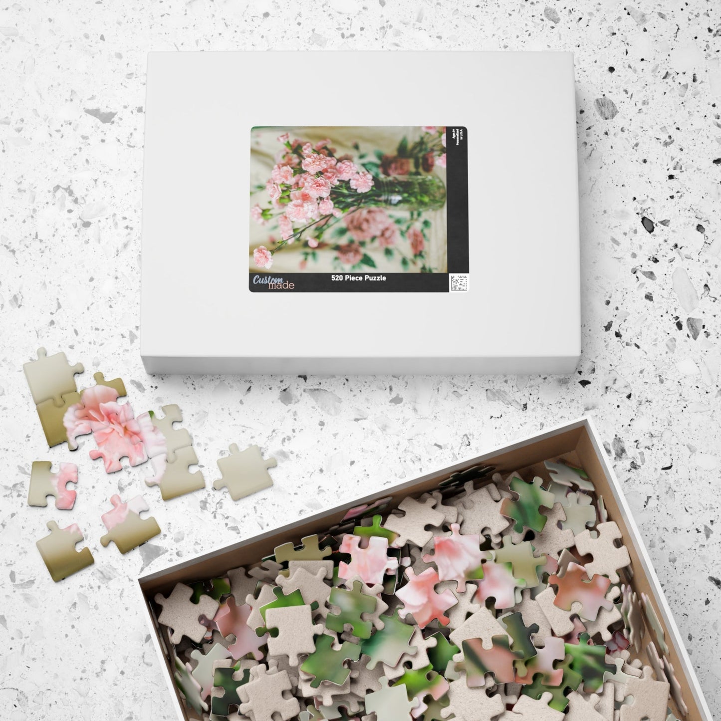 Pink Carnation Flower Puzzle