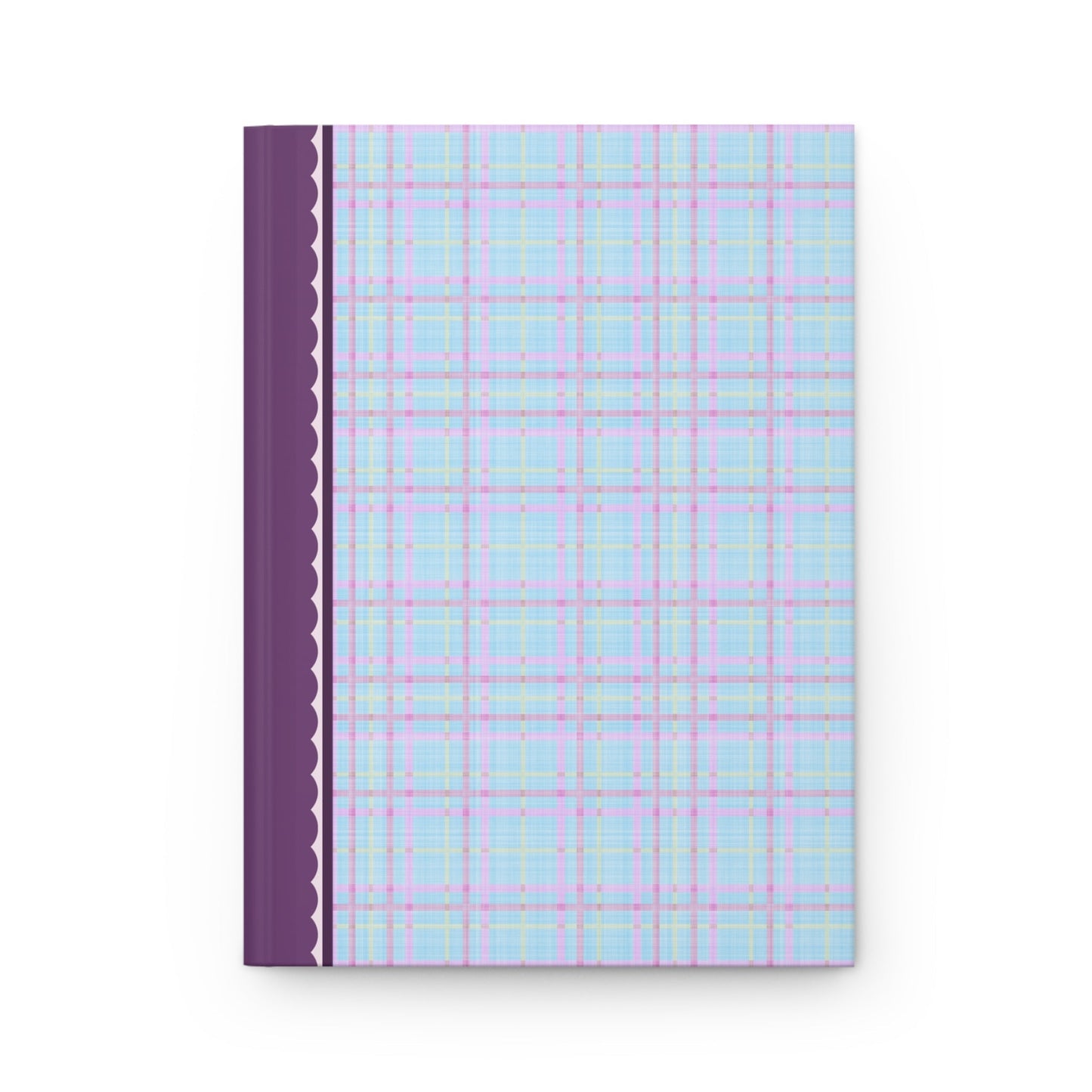Plaid Notebook with Bows: Blue