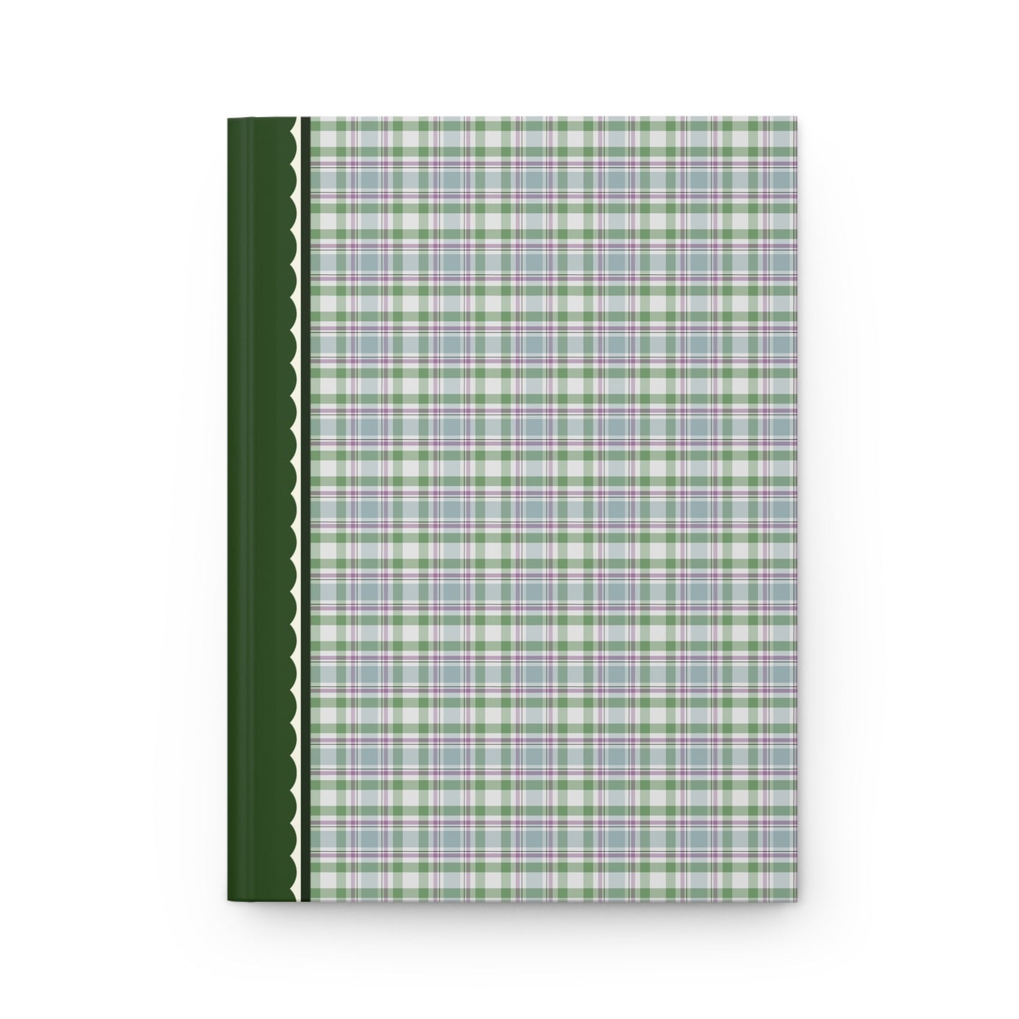 Plaid Notebook with Bows: Green
