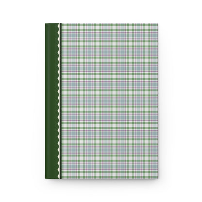 Plaid Notebook with Bows: Green