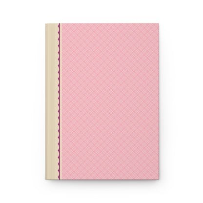 Plaid Notebook with Bows: Pink