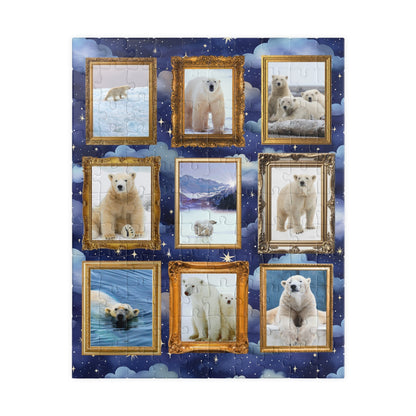 Polar Bear Puzzle with Clouds