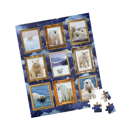 Polar Bear Puzzle with Clouds