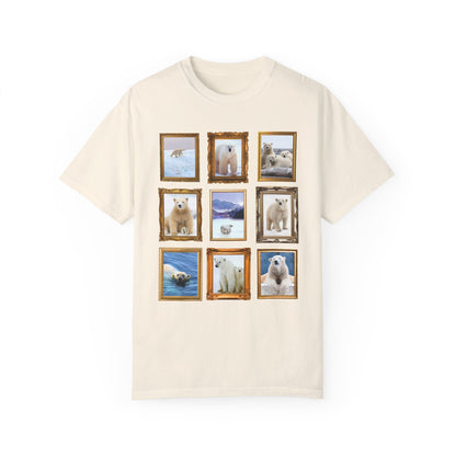 Polar Bear Photographs Framed on a T-Shirt