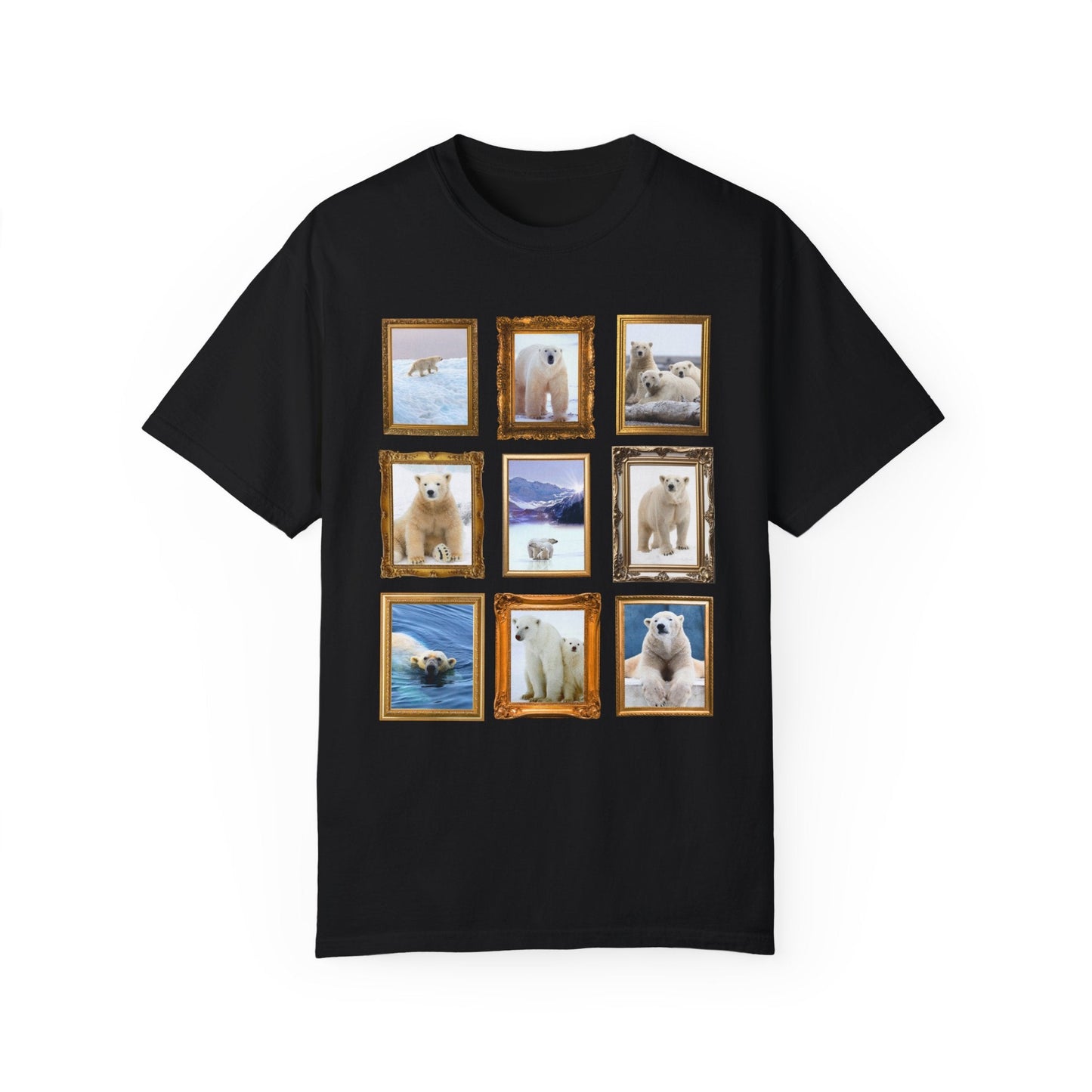 Polar Bear Photographs Framed on a T-Shirt