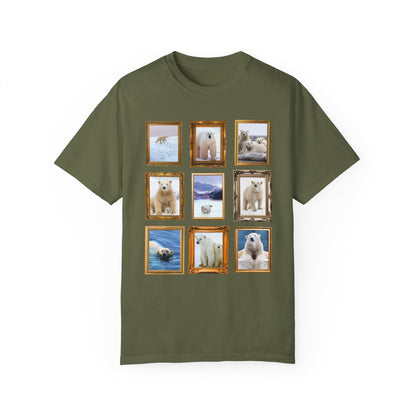 Polar Bear Photographs Framed on a T-Shirt