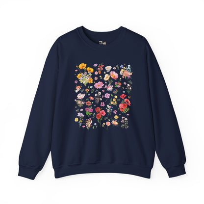 Poppy Flower Sweatshirt for Mom Who Loves Flowers