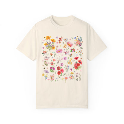 Poppy Flower T-Shirt for Gardener
