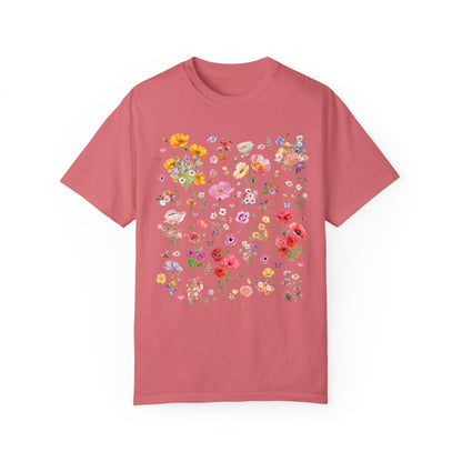 Poppy Flower T-Shirt for Gardener