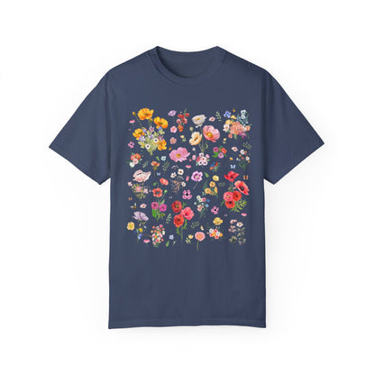 Poppy Flower T-Shirt for Gardener
