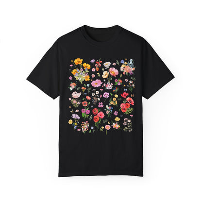 Poppy Flower T-Shirt for Gardener