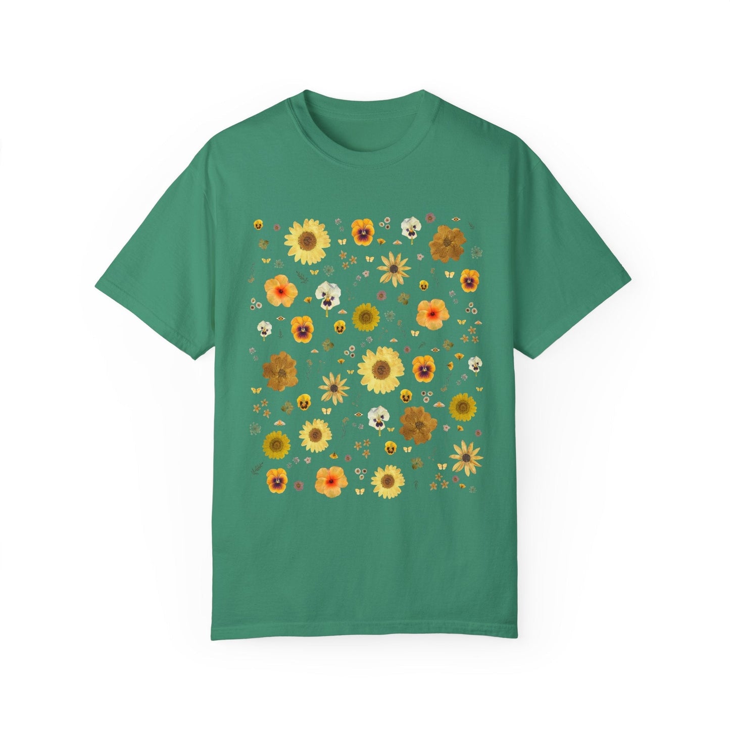 Pressed Flowers Tee: Yellow