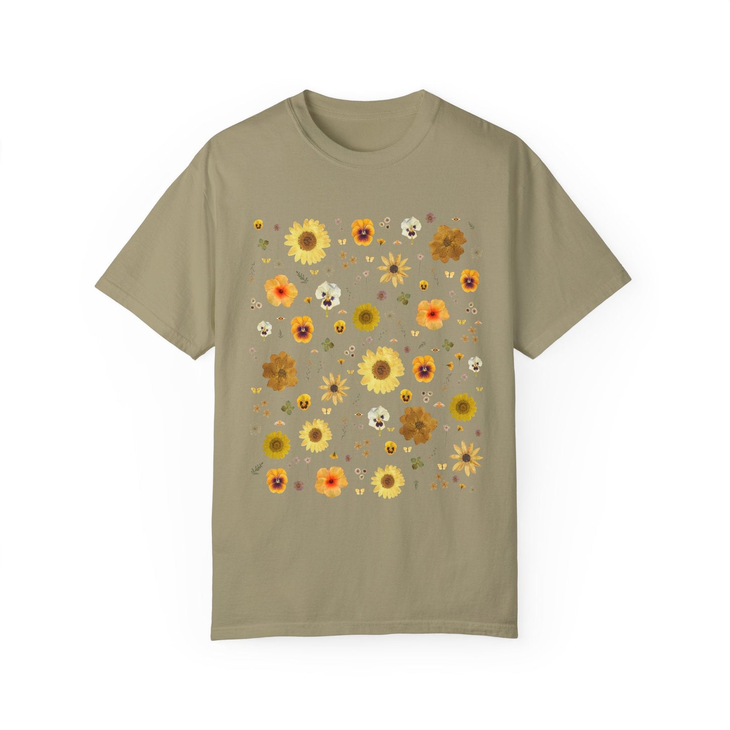 Pressed Flowers Tee: Yellow