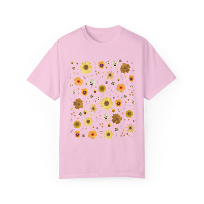 Pressed Flowers Tee: Yellow