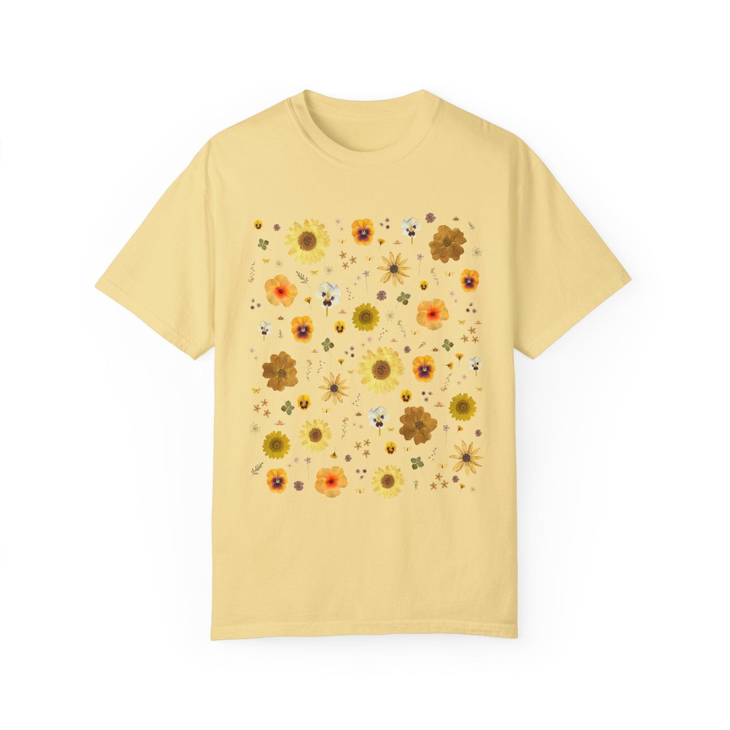 Pressed Flowers Tee: Yellow