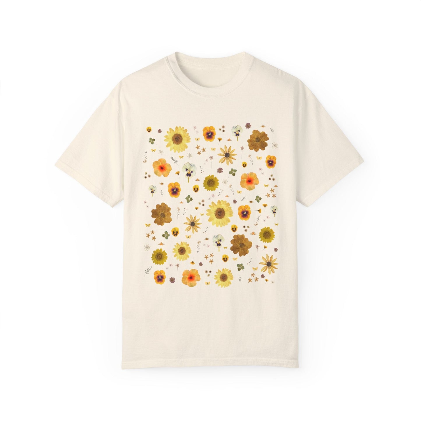Pressed Flowers Tee: Yellow