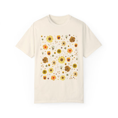 Pressed Flowers Tee: Yellow