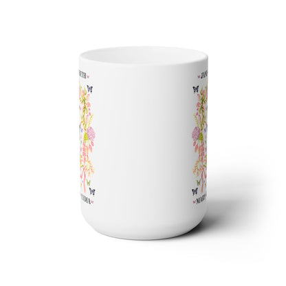 Pride and Prejudice Bennet Sisters Coffee Mug with Butterflies