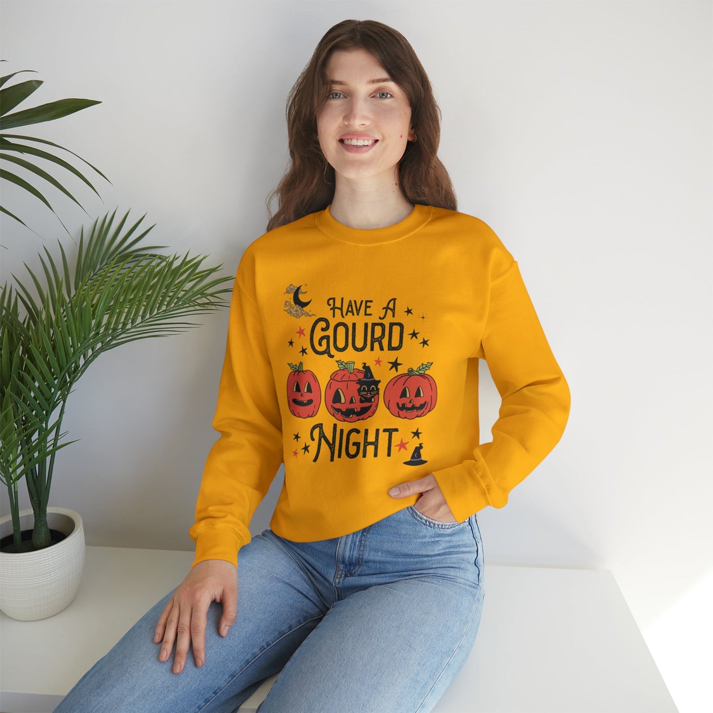 Punny Halloween Crewneck for Fall: Have A Gourd Night