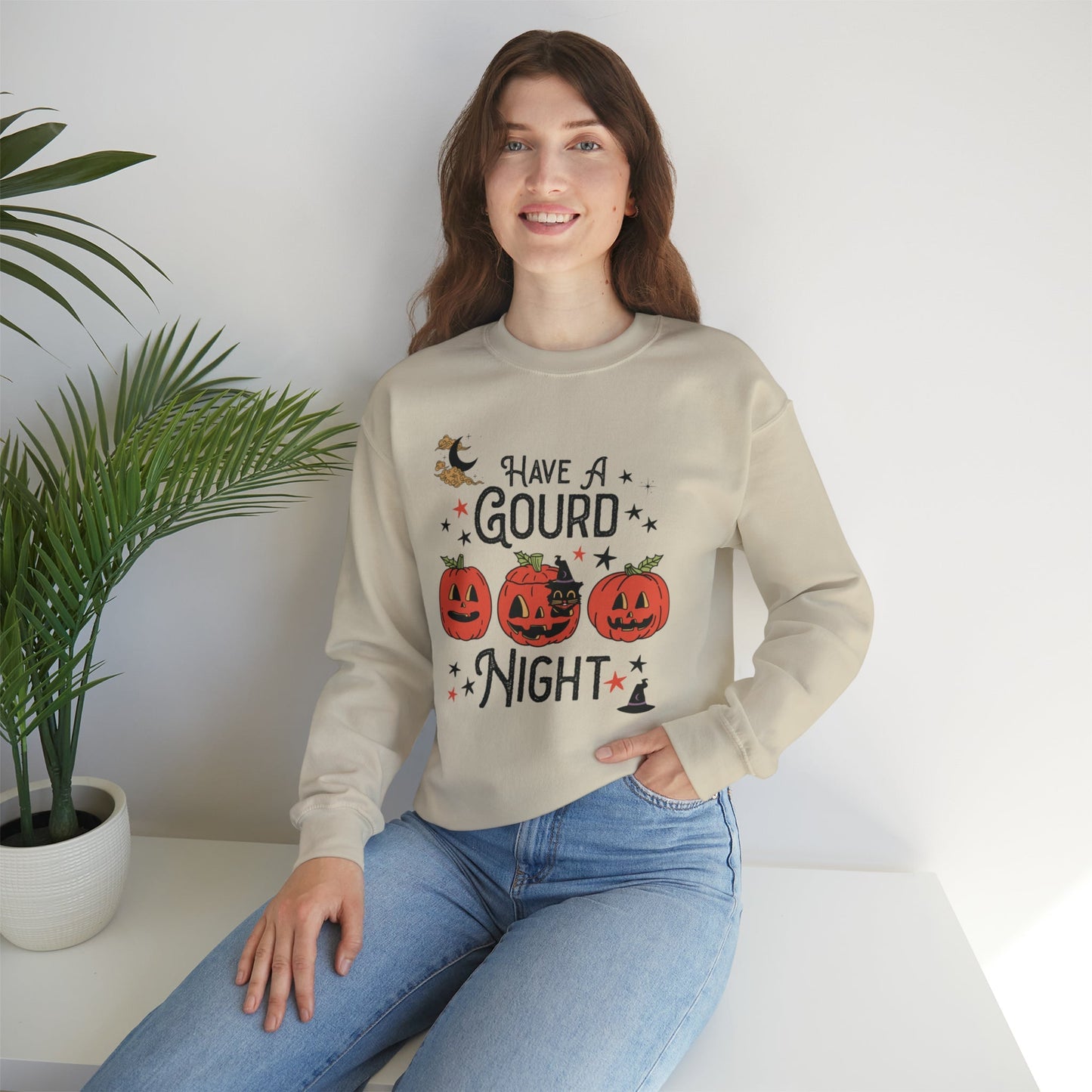 Punny Halloween Crewneck for Fall: Have A Gourd Night