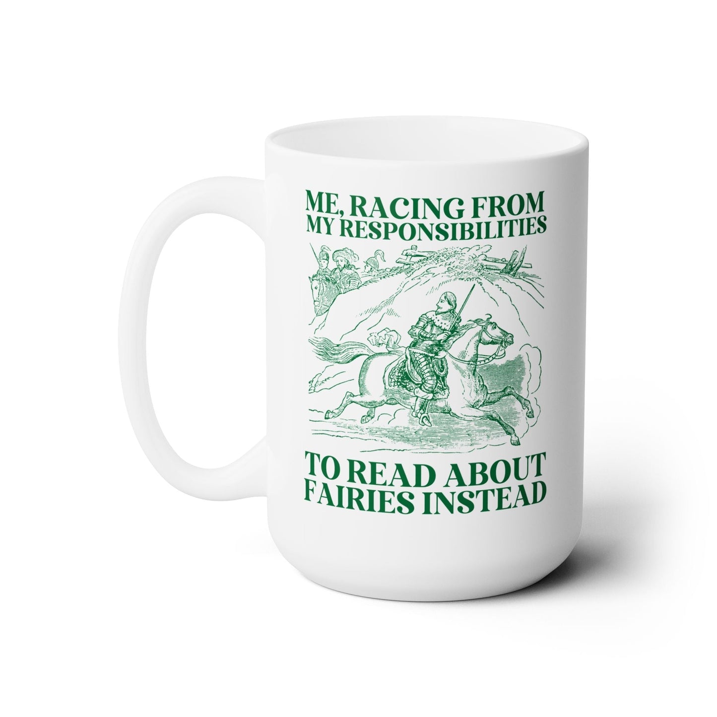 Racing to Read About Fairies Coffee Mug