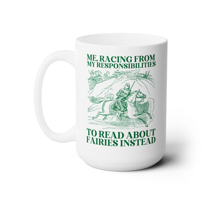 Racing to Read About Fairies Coffee Mug