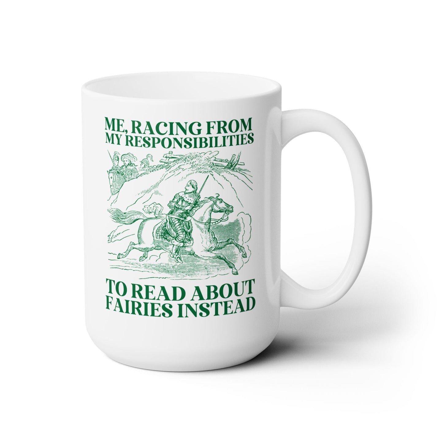 Racing to Read About Fairies Coffee Mug