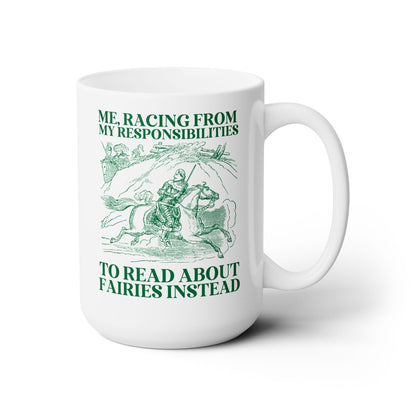 Racing to Read About Fairies Coffee Mug