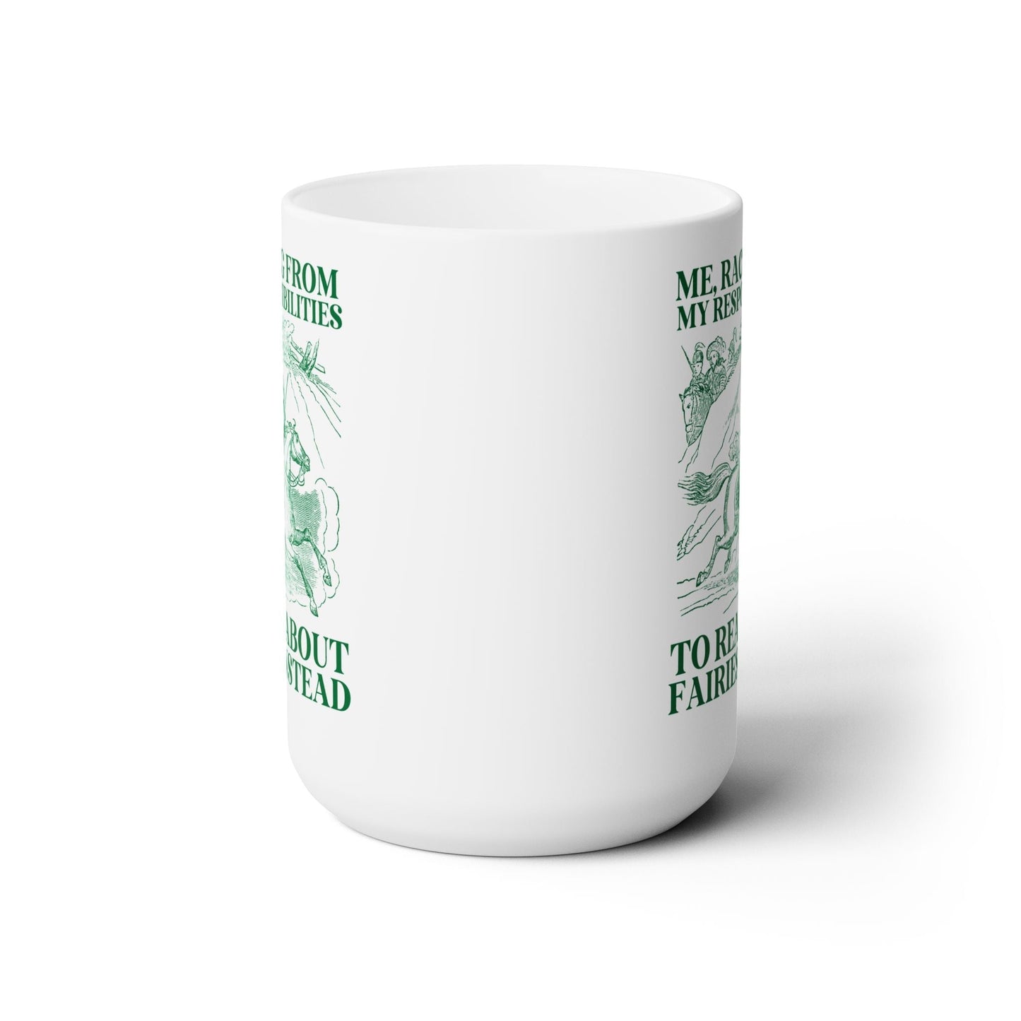 Racing to Read About Fairies Coffee Mug