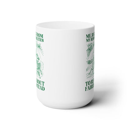 Racing to Read About Fairies Coffee Mug