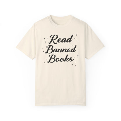 Read Banned Books Tee Shirt with Stars