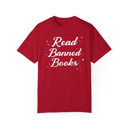 Read Banned Books Tee Shirt with Stars