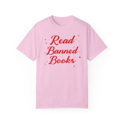 Read Banned Books Tee Shirt with Stars