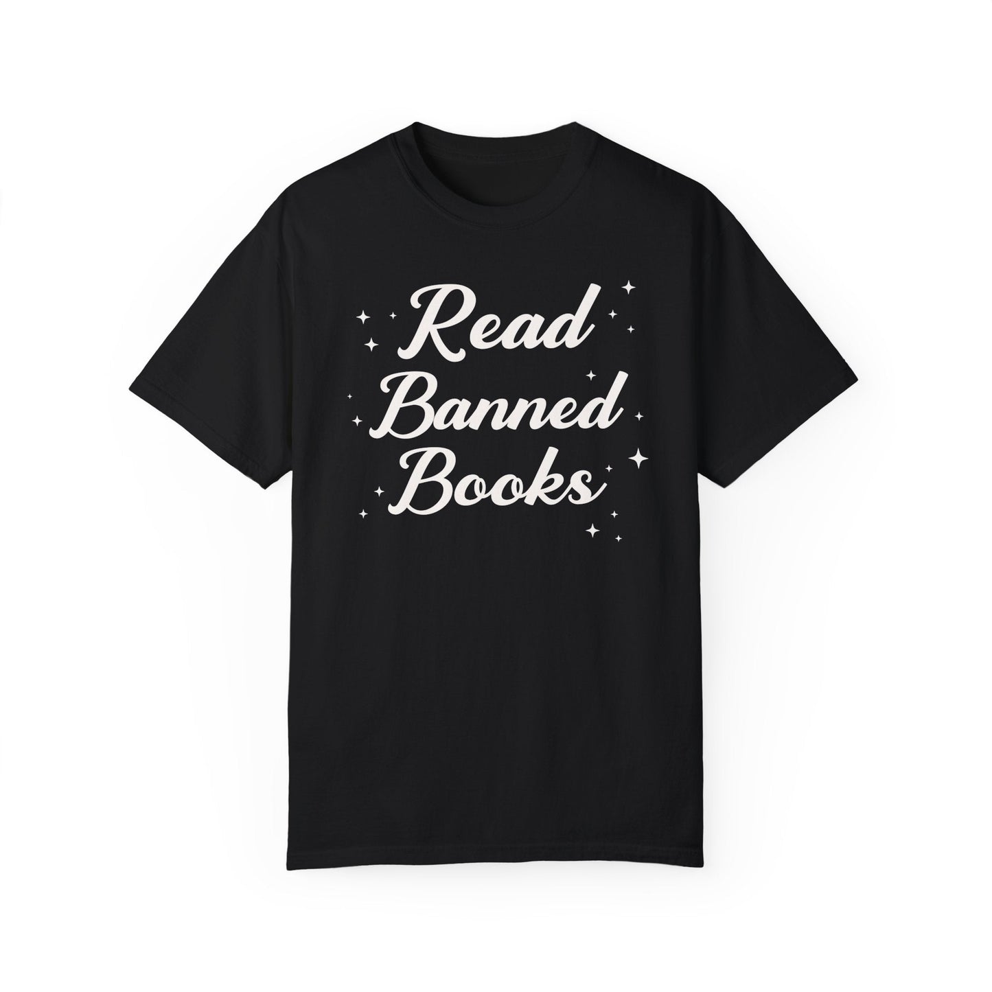 Read Banned Books Tee Shirt with Stars