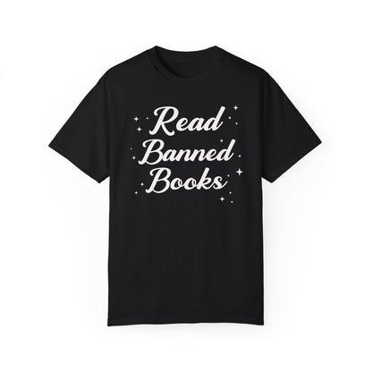 Read Banned Books Tee Shirt with Stars