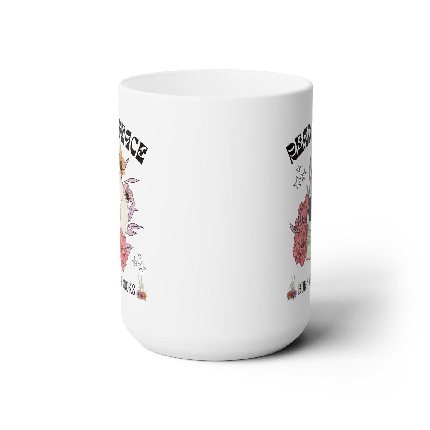 Read in Peace Skull Mug