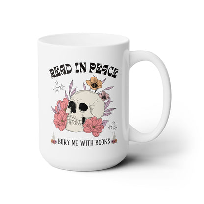 Read in Peace Skull Mug