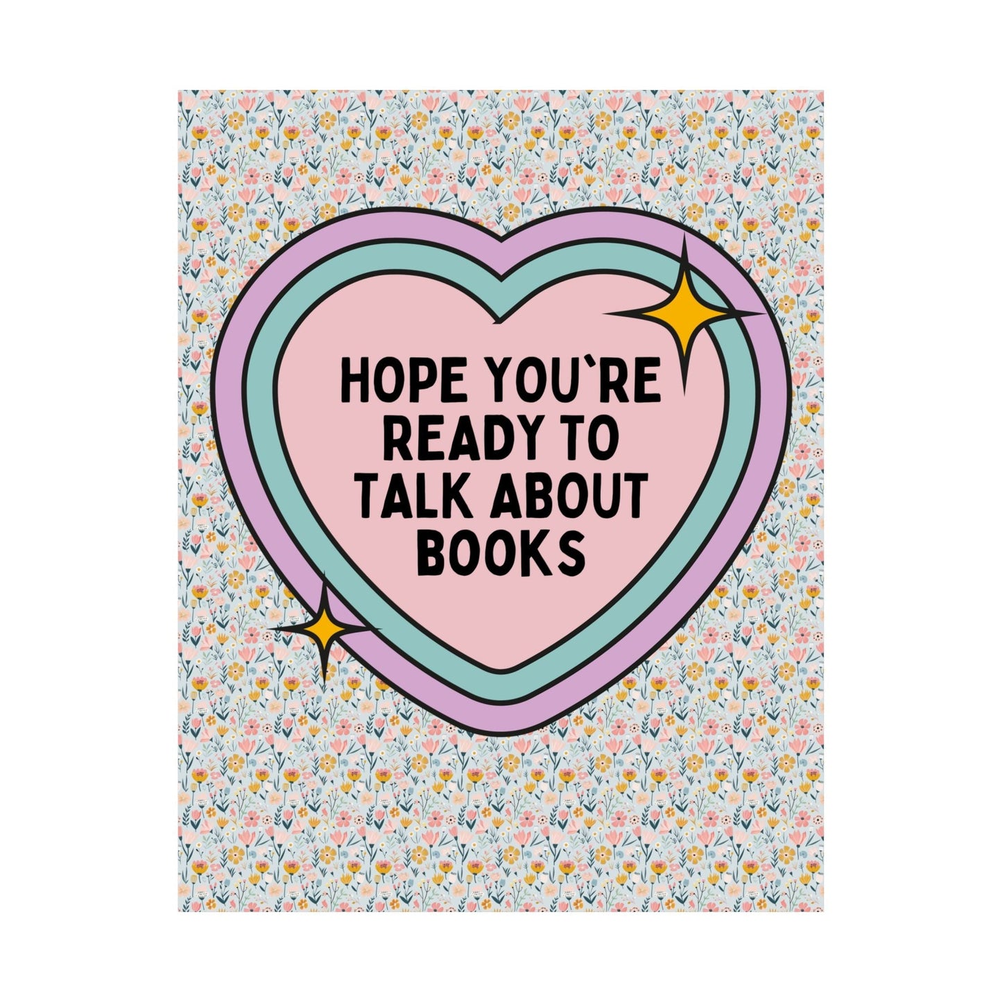 Reading Teacher Poster with Heart