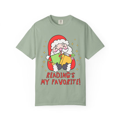 Reading's My Favorite Santa Tee