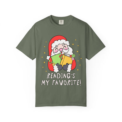 Reading's My Favorite Santa Tee