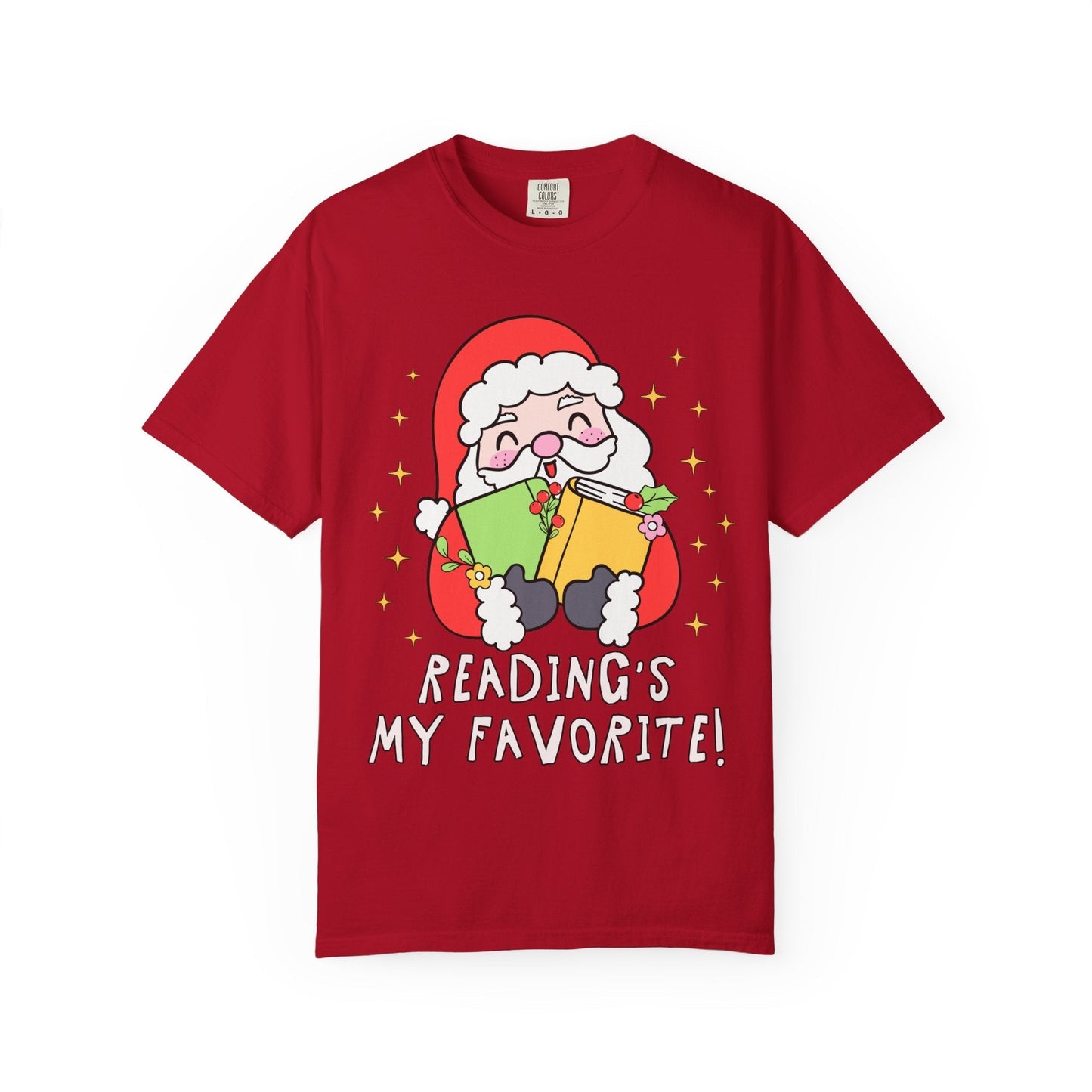 Reading's My Favorite Santa Tee