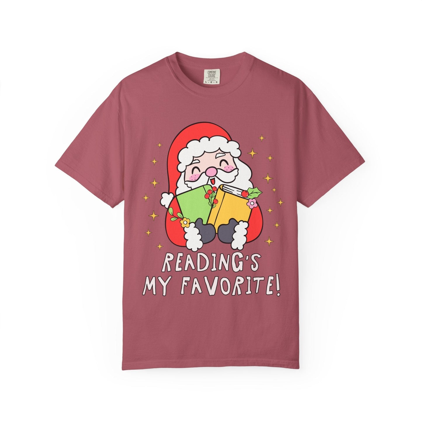 Reading's My Favorite Santa Tee